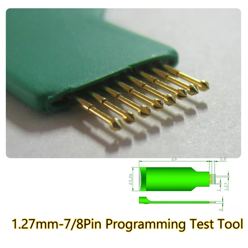 

1.27mm 7Pin/ 8Pin Burning Programming Download Test Probe 7 / 8 P 1.27 mm JTAG Testing Tool Hand Held PCB Fixture with XH cable