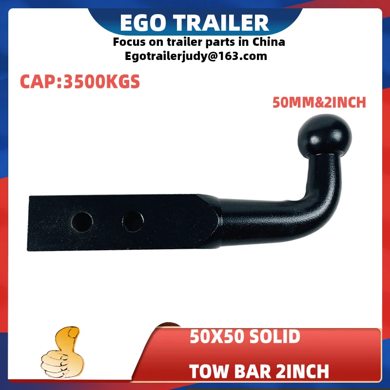 

EGO 50X50 SOLID TRAILER PINTLE HOOK TOW BAR 2INCH HITCH BALL MOUNT 3500KGS TRAILER Car Camper Accessories Caravan Components