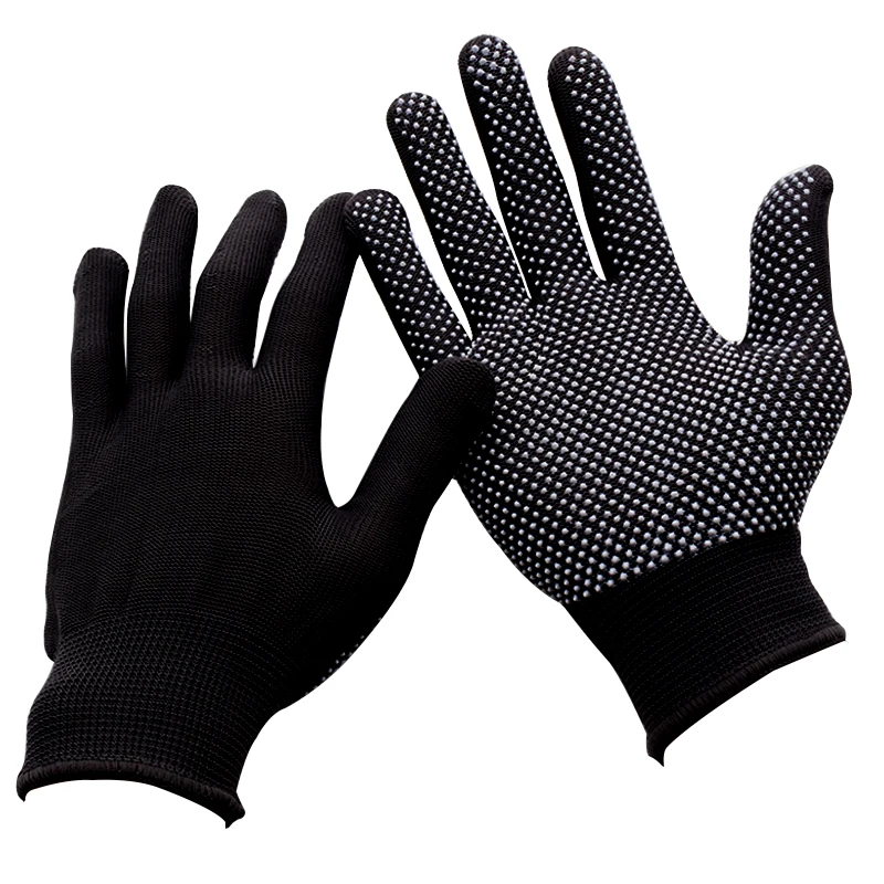 12 Pairs Work Gloves Non-slip Breathable Nylon Safety Protective With Dot Palm Coating Men Women Hand Protector Working Gloves