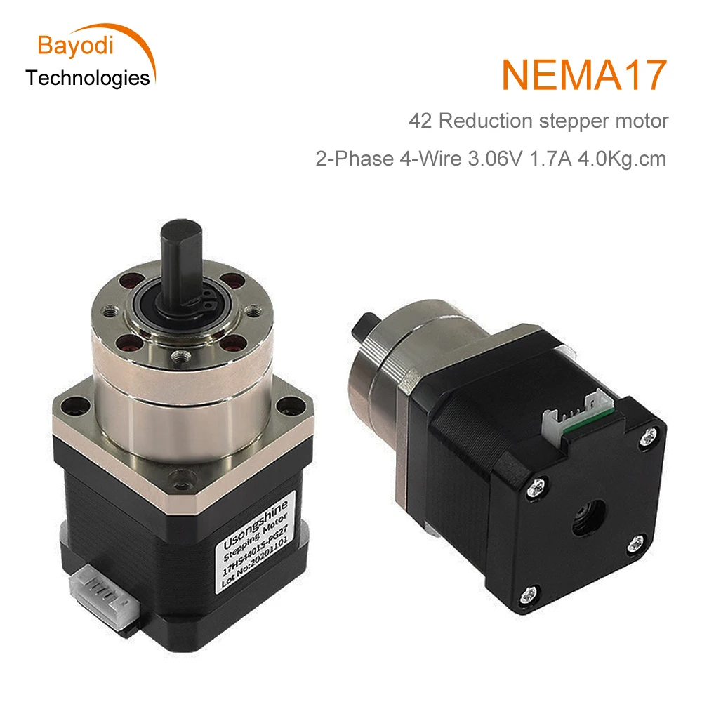 

NEMA17 42 Reduction Stepper Motor 17HS4401-PG27 Large Torque Speed Reducer Engraving Machine 3D Printer Robot Arm Motor CNC Kit