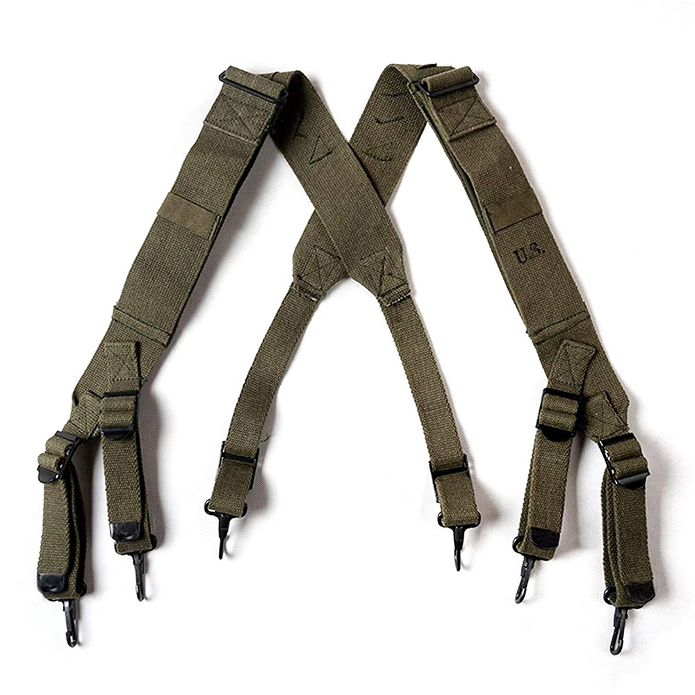 WWII WW2 KOREAN WAR VIETNAM US ARMY M1945 SUSPENDER X STRAP OUTDOOR