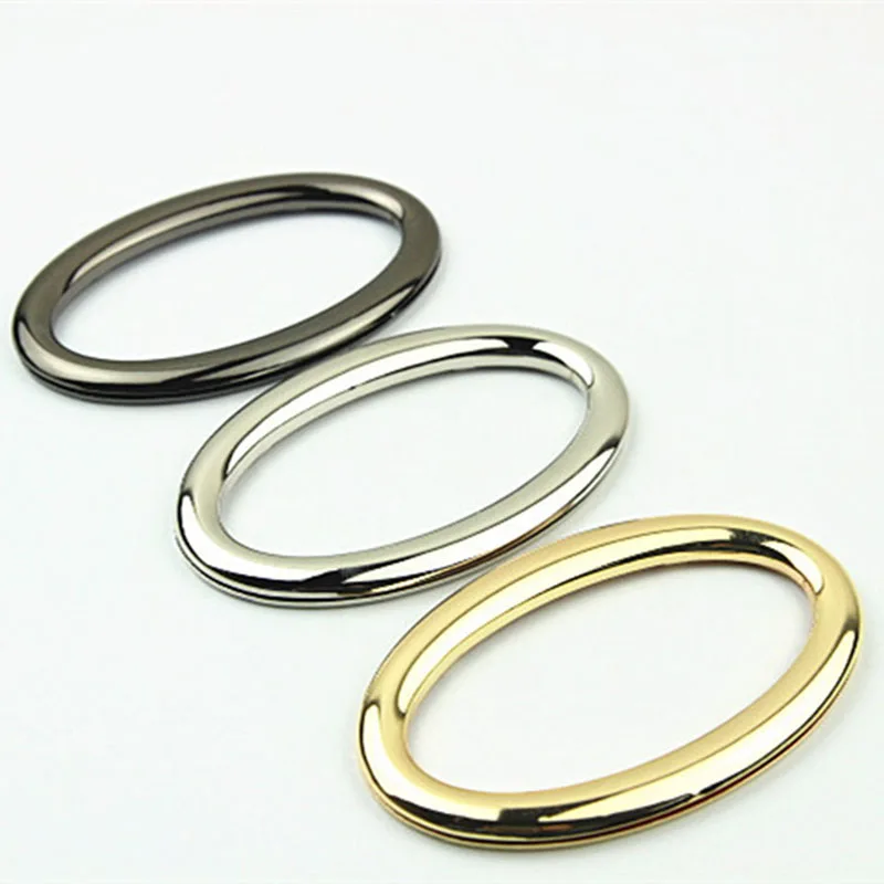 10Pcs Women Oval Round Metal Clasp Purse Frame Handbag Replace Handle Parts DIY Handmade Bag Grommets Hardware Accessory