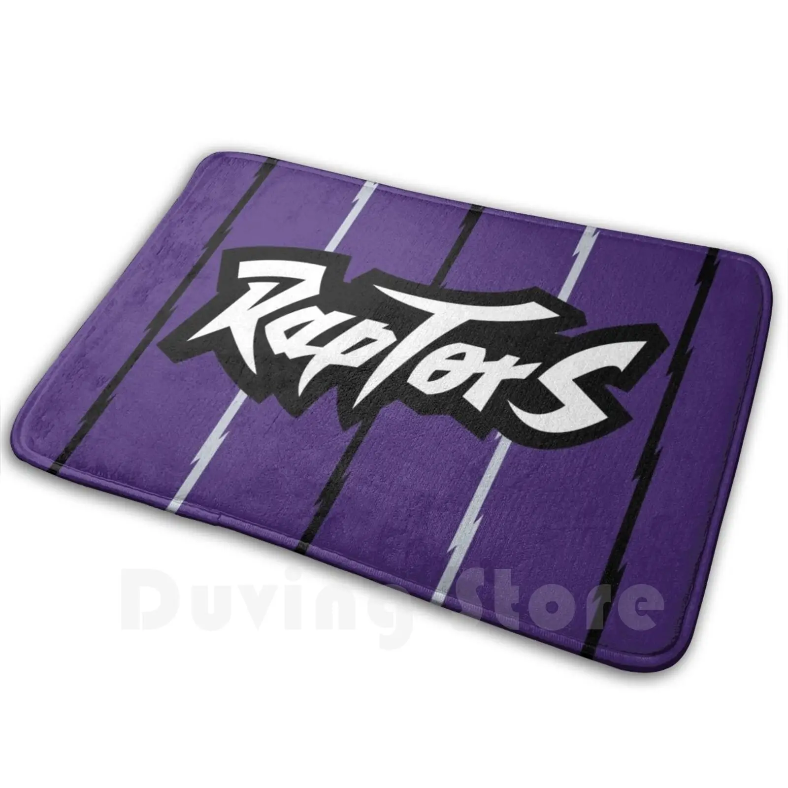 Alfombra con diseño de fondo de ciudad de baloncesto de Toronto, cojín suave, baloncesto de Toronto Ontario Raptors Raptor