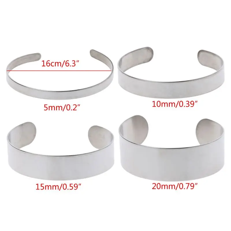 10Pcs Blank Stamping Bracelet DIY Leather Cuff Bangles Jewelry Making