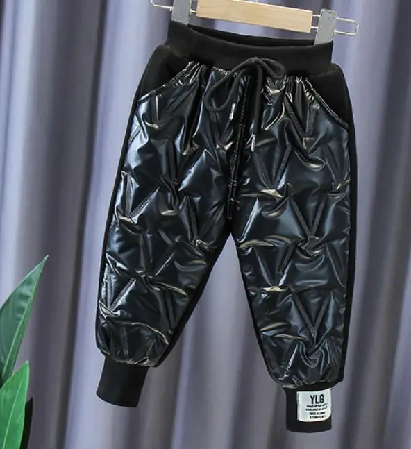 Down cotton-padded trousers Waterproof for boys girls autumn winter snow Baby Kids Thick Warm pants