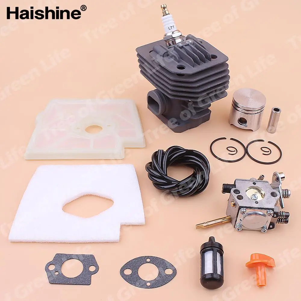 35 มม.กระบอกลูกสูบชุดคาร์บูเรเตอร์สำหรับ Stihl FS160 FS 160 Air การใช้สายกรอง Spark Plug ปะเก็น Trimmer