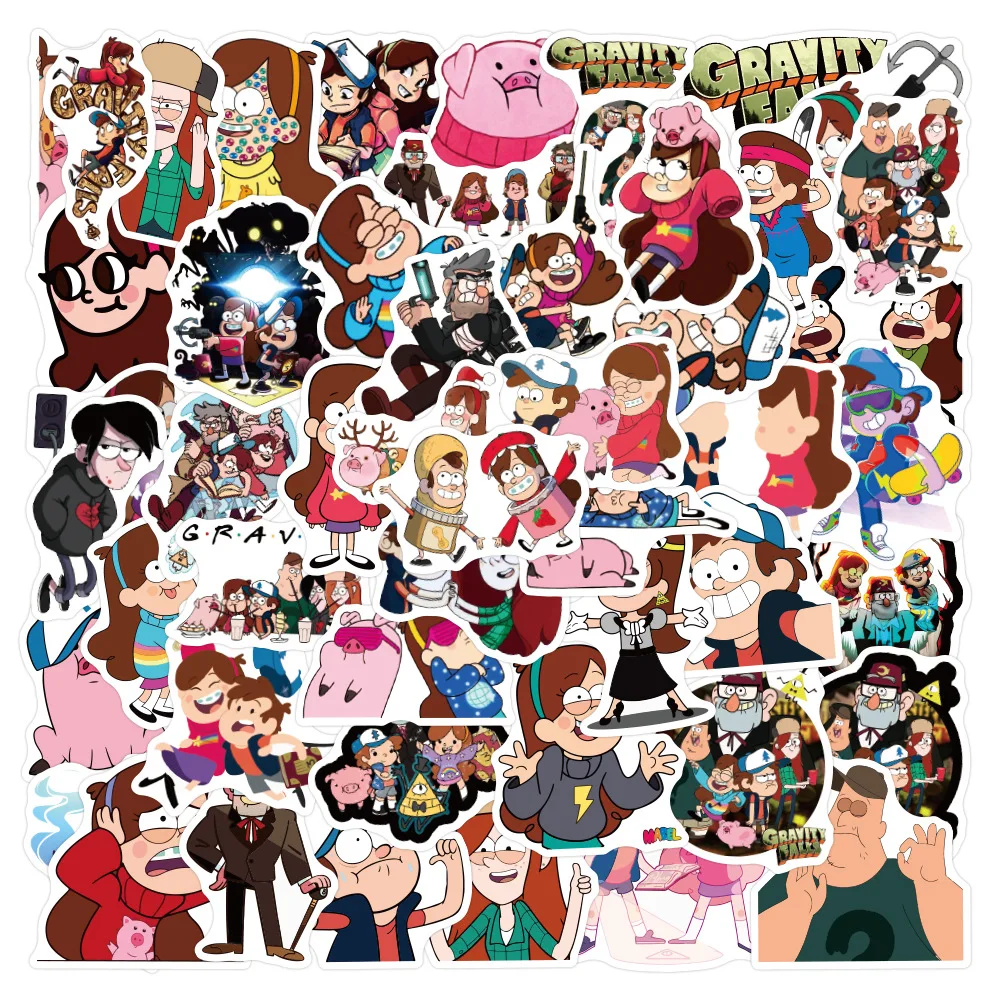 10/30/50pcs Disney Cartoon Gravity Falls Stickers for Phone Case Laptop Scrapbooking Fridge Cute Toy Kids Stickers Decals Packs