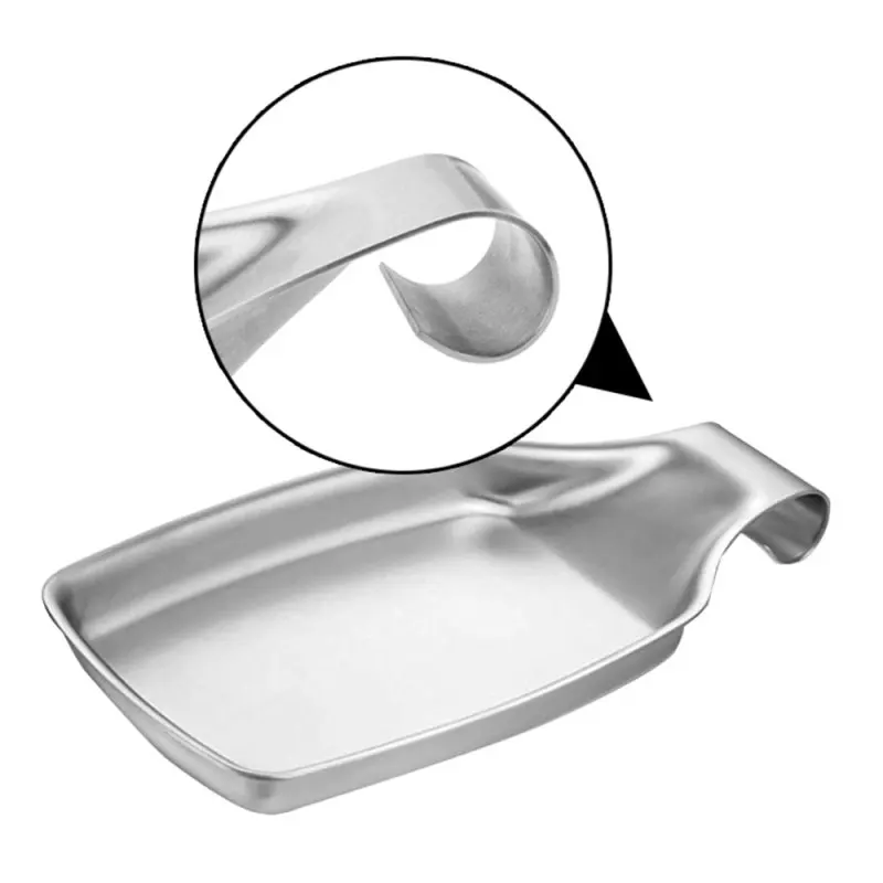 Stainless Steel Spoon Rest Rust-resistant Kitchen Spoon Holder Spoon Rest Fit For Any Other Kitchen Cooking Utensils Universal