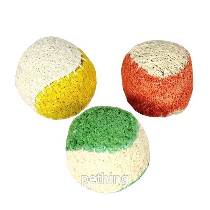 1 Piece Pet Cat Toys Green Harmless Toys Lovely Dog Chewing Toys Loofah Ball  Toys Assorted Colors Supply