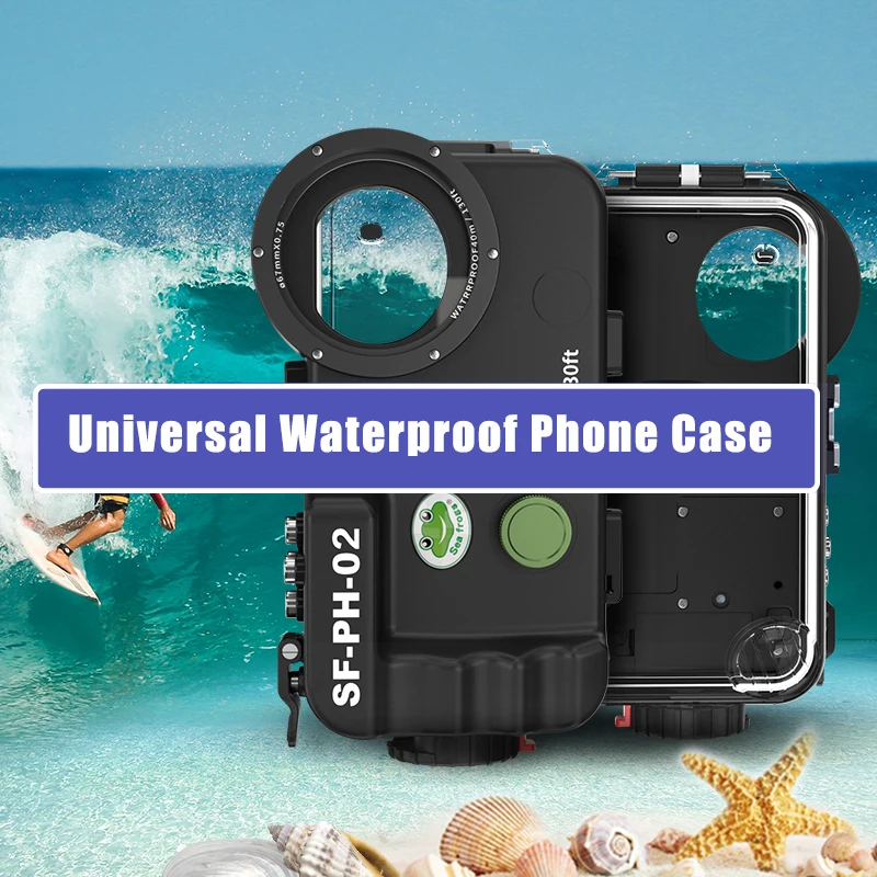 Imagem -05 - Seafrogs-capa de Silicone Impermeável Mergulho Subaquático Equipamento de Fotografia Acessórios Capa para Iphone 15 14 Pro 14 Pro Max