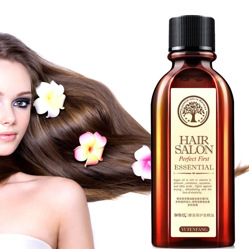 60ML Hair Care Moroccan Pure Argan Oil Hair Essential Oil for Dry Hair Types Multi-functional Hair Care Products for Woman