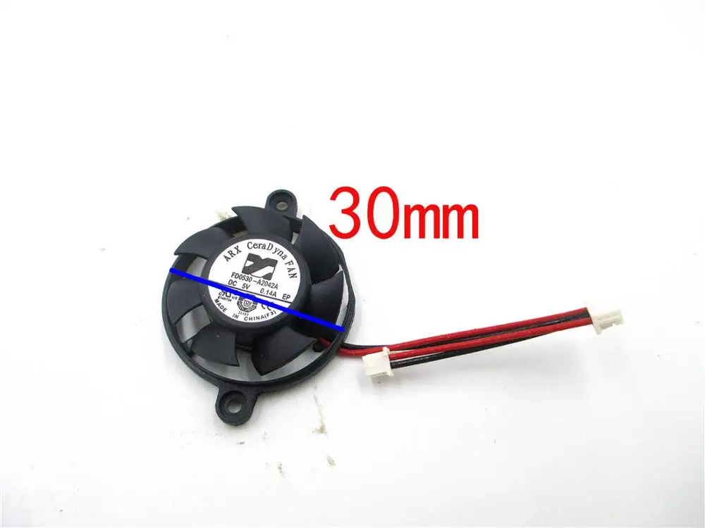 

15pcs fan for DATA0307R5H-002 EF30050V2-E01U-A9A FD0530-A2042A 5V 0.14A FD0530-A2042A2NL-N 3007 30x30x7mm LED cooling