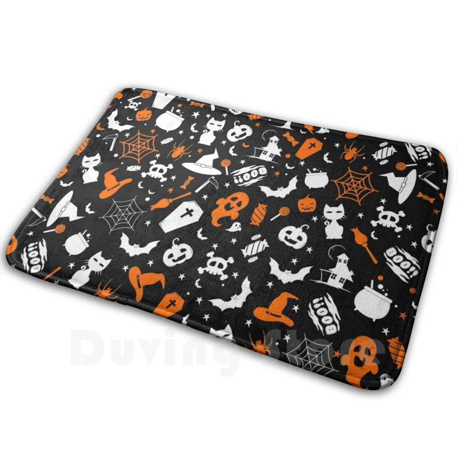 Halloween Inspired Carpet Mat Rug Cushion Soft Non-Slip Halloween Halloween Scary Spoopy Pumpkin Funny Halloween Spoopy