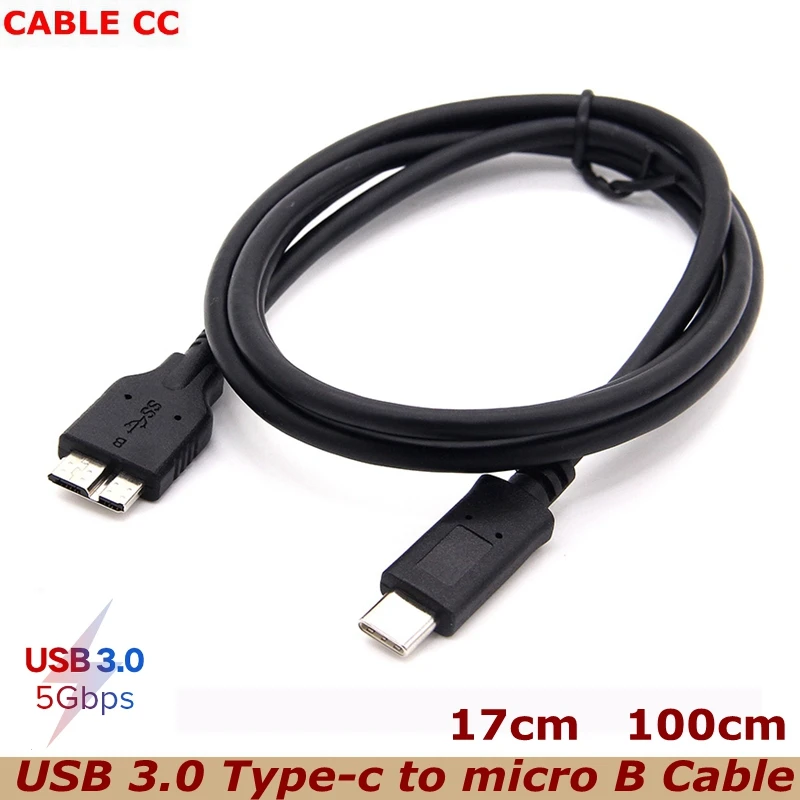 0.17M 1M USB3.1 Type-C to USB 3.0 Micro B 10Pin Cable 5Gbps Data Connector Adapter For Hard Drive Smartphone PC OTG C Type PHONE