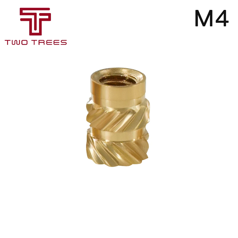 Mellow Brass Hot Melt Inset Nuts Heating Molding Copper Thread 3D Printer SL-type Double Twill Knurled Injection Brass Nut