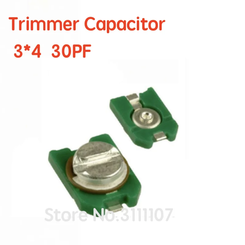 

10PCS/LOT 3*4 30PF TZC3Z300A110 30PF 30P 30pf Trimmer Capacitor Adjustable Capacitor SMD Capacitance