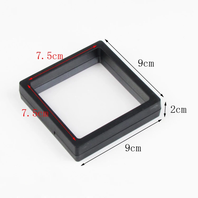 3D Floating Picture Frame Shadow Box Protect Ring Earrings Jewelry Display Stand Pendant Necklace Holder Gem Stones Storage Case