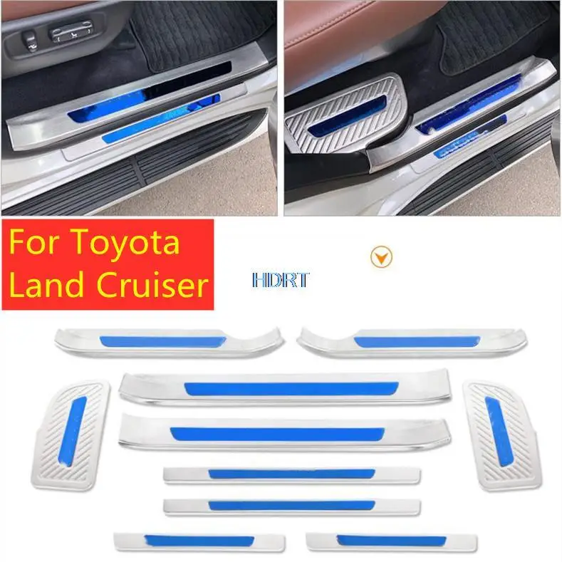 

10 шт., накладки на порог для Toyota Land Cruiser