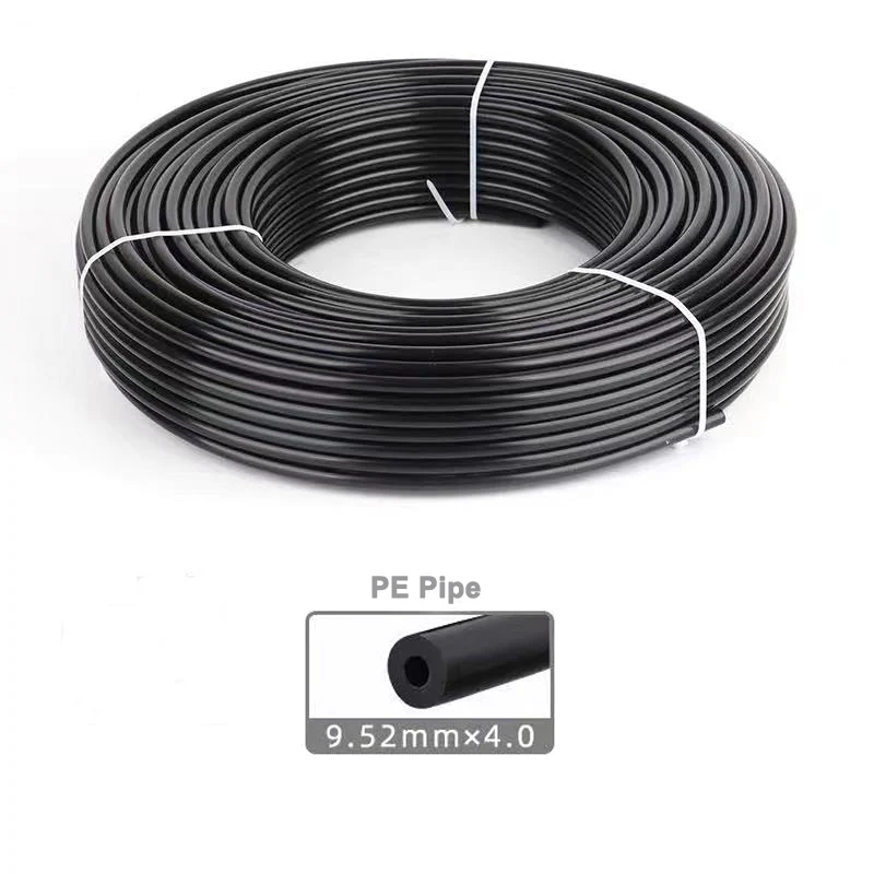 HEMAN Free Shipping 100M 3/8'' High Pressure PE Tube Outer Dia.9.52mm for Misting Cooling System Garden Irrigation Pipe