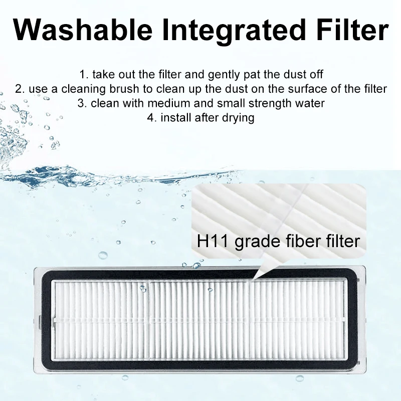 Filtr Hepa główna szczotka boczna Mop szmata zamiennik dla Xiaomi Mijia 1C 2C 1T / STYTJ01ZHM / STYTJ02ZHM Robot odkurzacz części