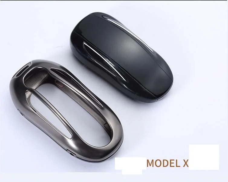 Tesla Car Key Case Cover w/ Aluminum Belt Protector