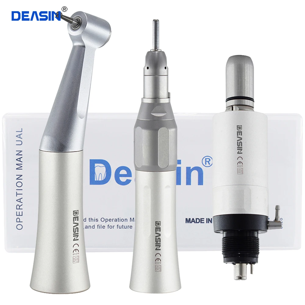 

FX Style Dental Slow Speed Set FX25 Straight Handpiece And FX65 1:1 Contra Angle Air Motor 4 Hole With Bearing