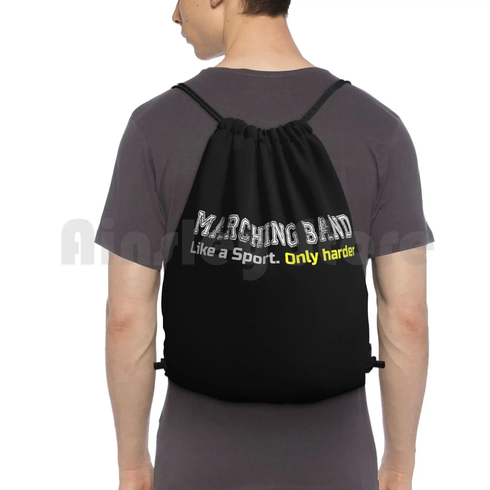 Marching Band Like A Sport. Only Harder. Backpack Drawstring Bag Riding Climbing Gym Bag Geek Marching Band Music Love Its