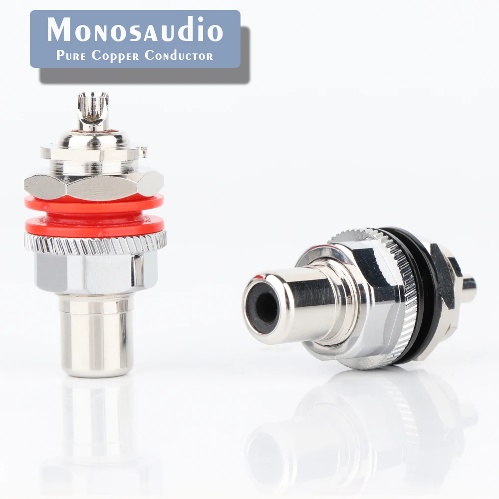 

Monosaudio C401 Pure copper RCA Sockets Terminal Chassis Pure Copper Gold/Rhodium Available PTFE Isolation Metal Connectors