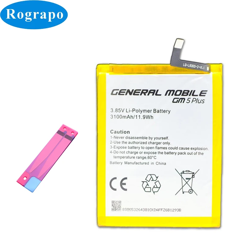 New 3100mAh Replacement Battery General Mobile GM 5 GM5 Plus 5Plus Android One Cell Mobile Phone Batteries