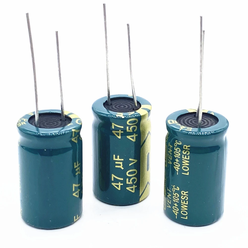 2pcs/lot 450v 47UF high frequency low impedance 450v47UF aluminum electrolytic capacitor size 16*25 20%