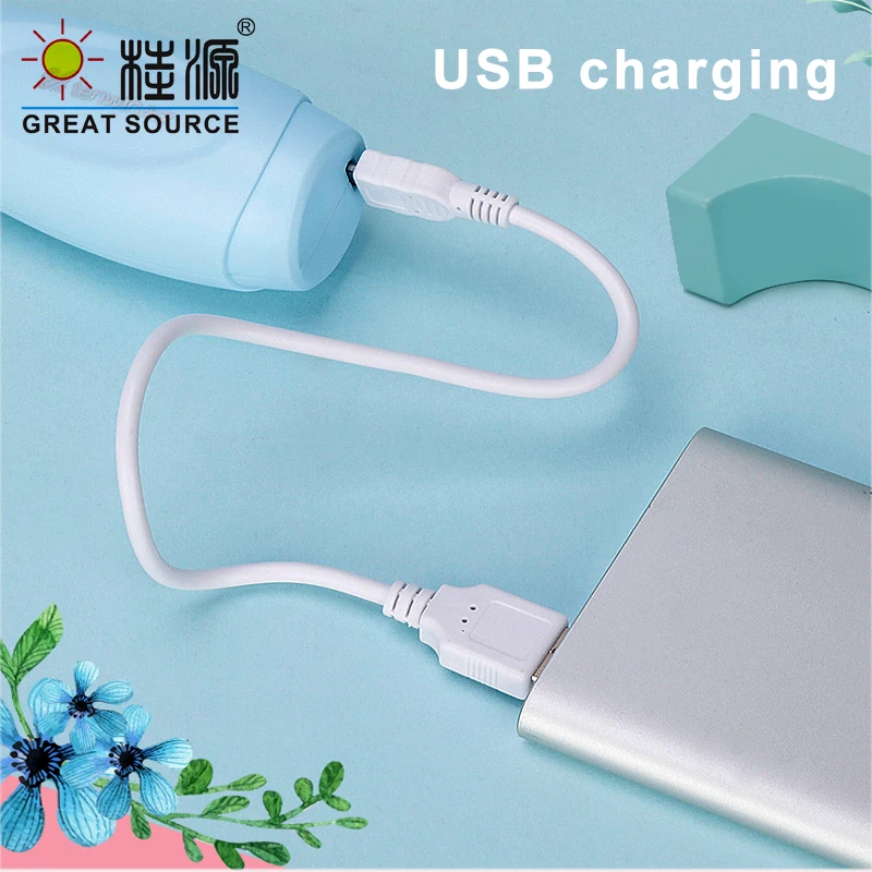 Childeren Electric Ink-jet Pen USB Charging 12 Colors Washable Ink 36 Cartoon Mold(1Set)