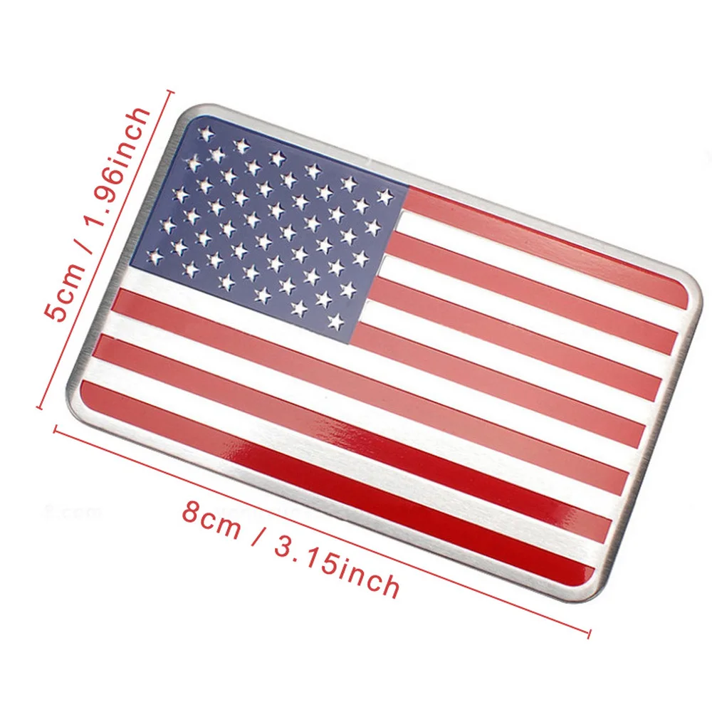 DSYCAR Auto Motorcycle Exterior Accessories Great Country United States of America USA National Flag Aluminum Alloy Car Stickers