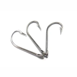 5/0 80pcs/lot Stainless Steel O'Shaughnessy Hooks Sea Big Game J Type Large Fish Hooks
