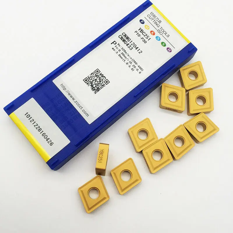 CNC 10PCS CNMG120412 YBC251 밀링 인서트 터닝 인서트 카바이드 인서트 CNMG 433