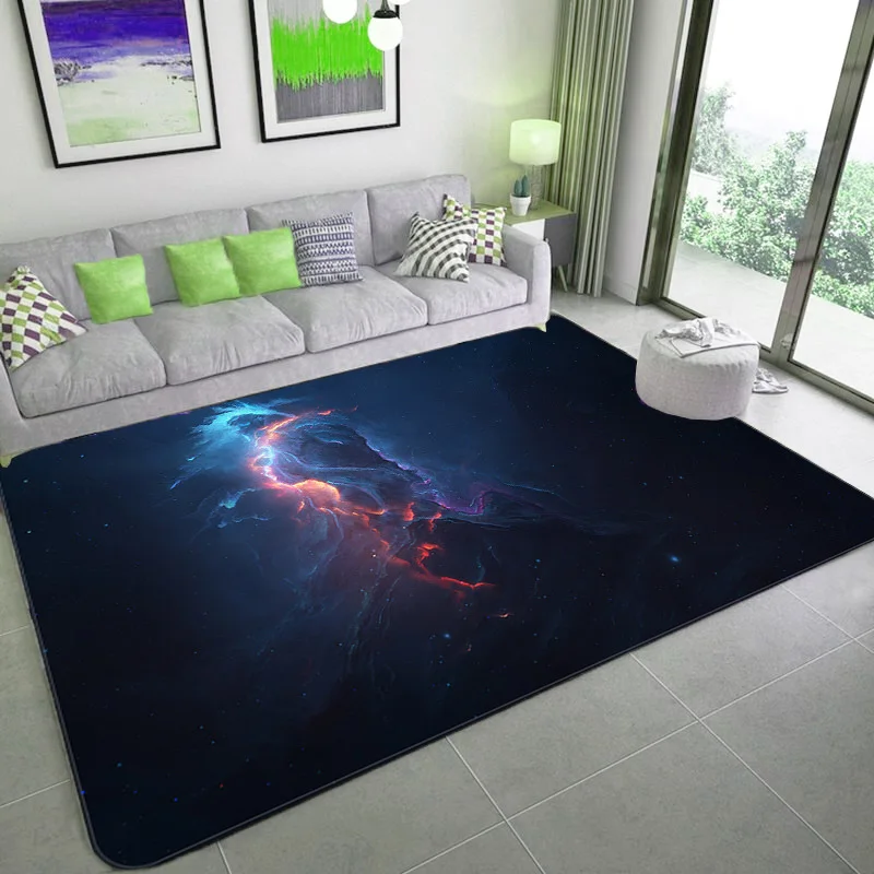 

3D Space Universe Planet Printed Carpet Galaxy Space Mat Anti-slip Area Rug for Living Room Nordic Carpets for Bed Room Large