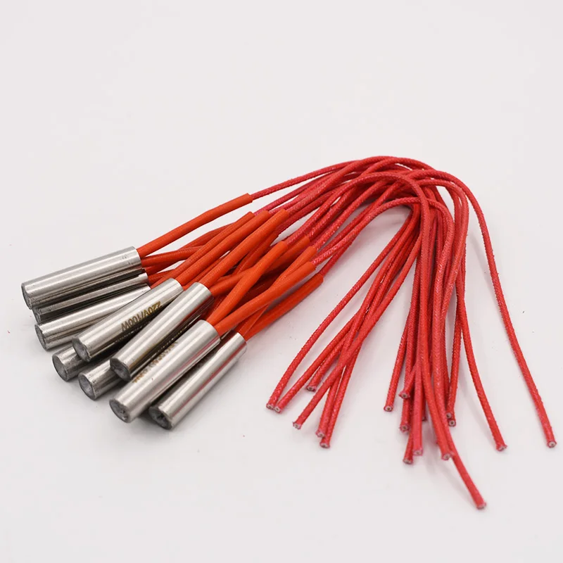 10pcs Stainless Steel 10x40mm Cartridge Heater 10mm Tube Dia. 24V/36V/110V/220V/380V 100W Single End Electric Heater Element