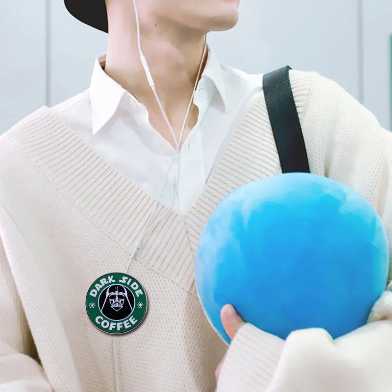 الجانب الداكن دبوس القهوة بروش شارة