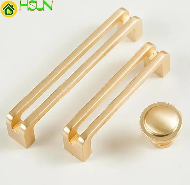 

3.75'' 5'' 6.3'' Brushed Gold Dresser Handles Knobs Door Pulls Handles Modern Drawer Pull Knobs Kitchen Cabinet Pull Handle Knob