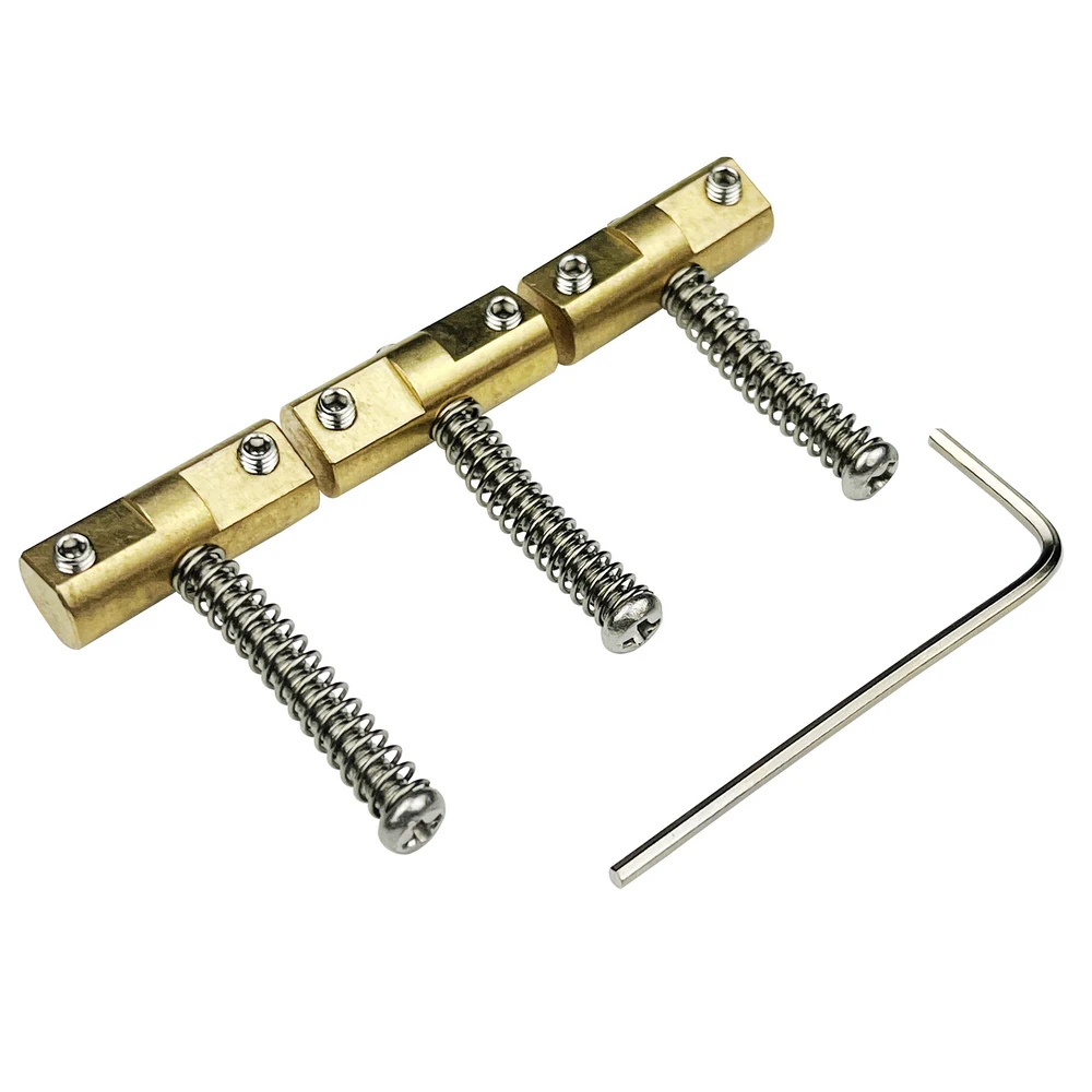 Wilkinson WTB 10.8mm Vintage style Compensated Brass Bridge Saddles for TL Electric Guitar Bridge (Set of 3)