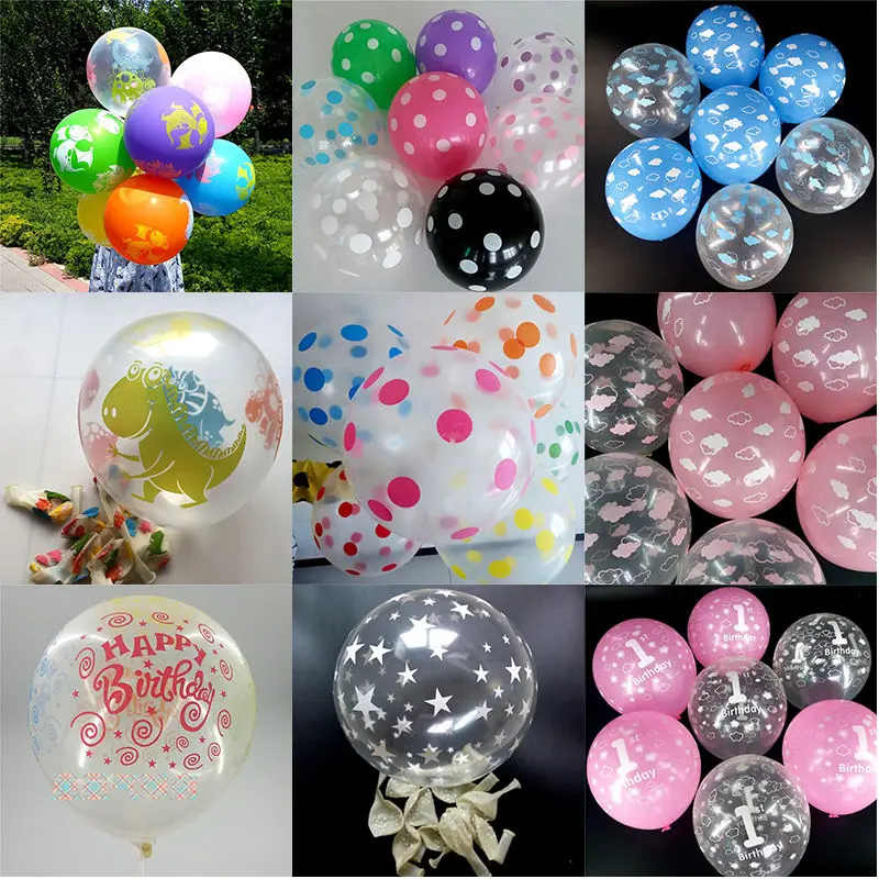 

50pc 12 inch baby shower balloons it's a boy girl print Dinosaur balloon baby shower birthday party decoration balloon supp