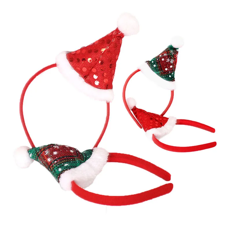 Cute Christmas Headband Headpiece Christmas Accessories Serves Head Santa Headband Children Hairband  Xmas Party Decor Props