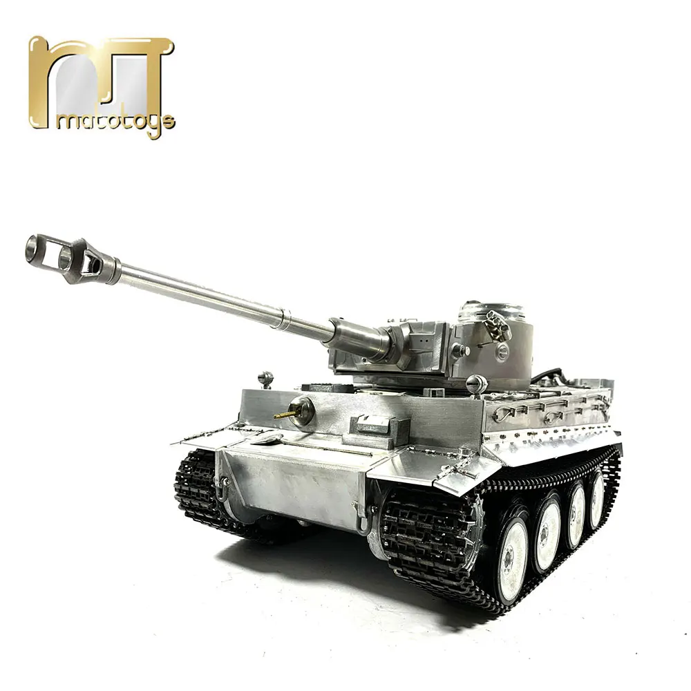 

MATO 1220 100% Metal 2.4G RC Tank 1:16 German Tiger 1 KIT Infrared Barrel Recoil Original Metal Color Static Version