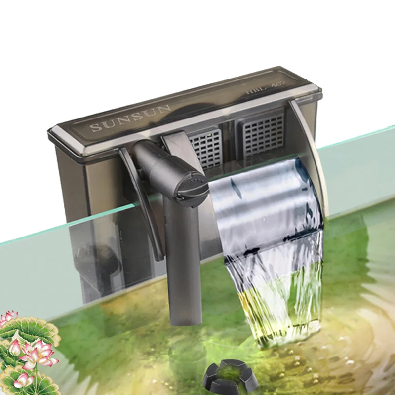 SunSun HBL Series Skimmer Hang On Up Waterfall Filter Water Pumps Hanging External Pump For 15-120L Aquarium Fish Turtle Tank