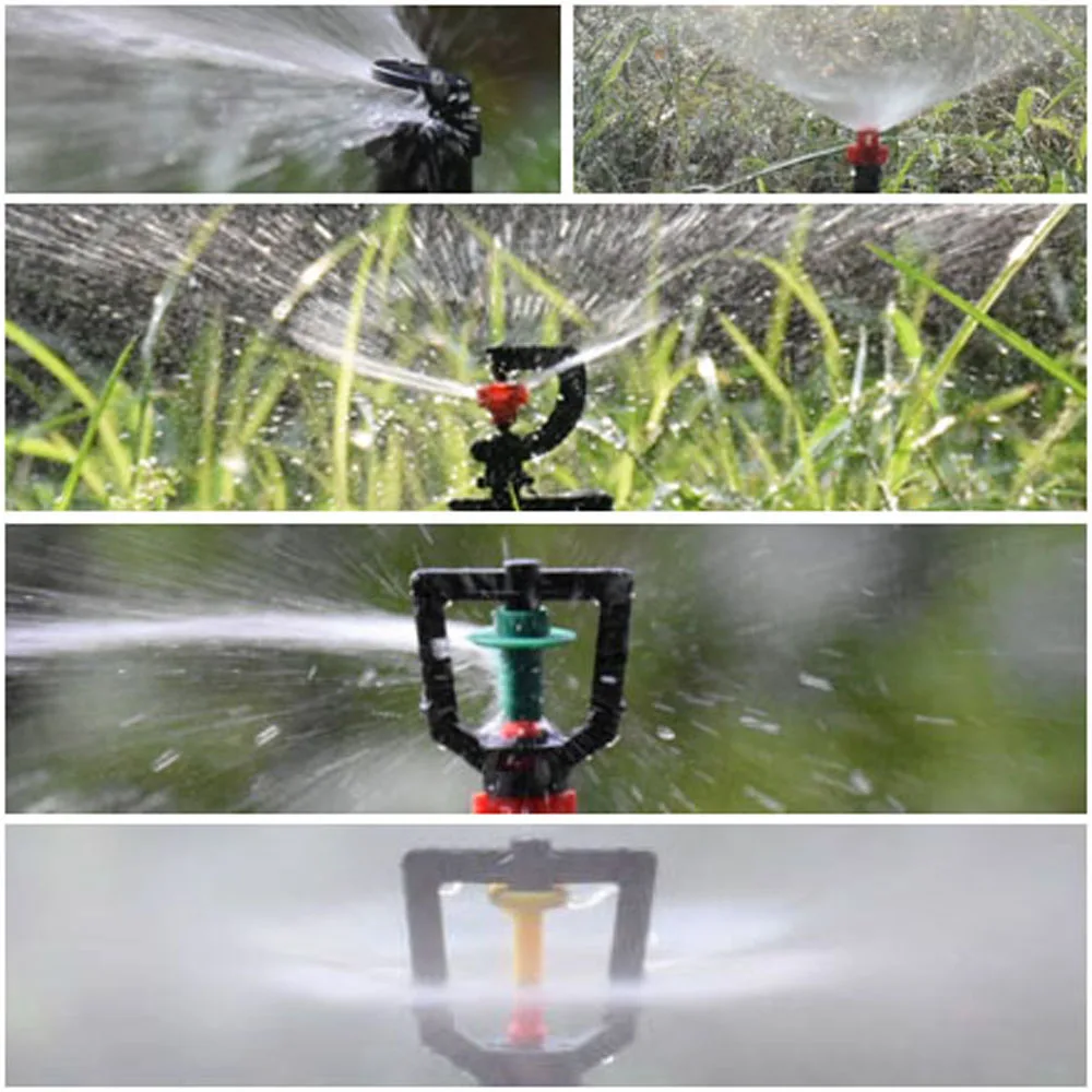 Greenhouse Rotating Watering Sprinkler Dripper Drip Irrigation Garden Adjustable Mist Emitters Stake Micro Spray Refraction Nozz