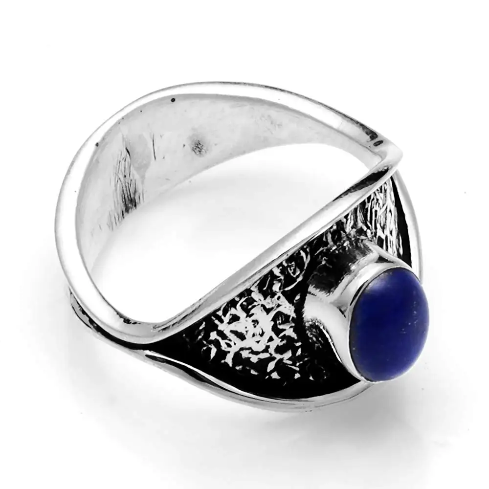 Genuine Lapis Lazuri Ring 925 Sterling Silver, USA Size : 8.75, 2SR548