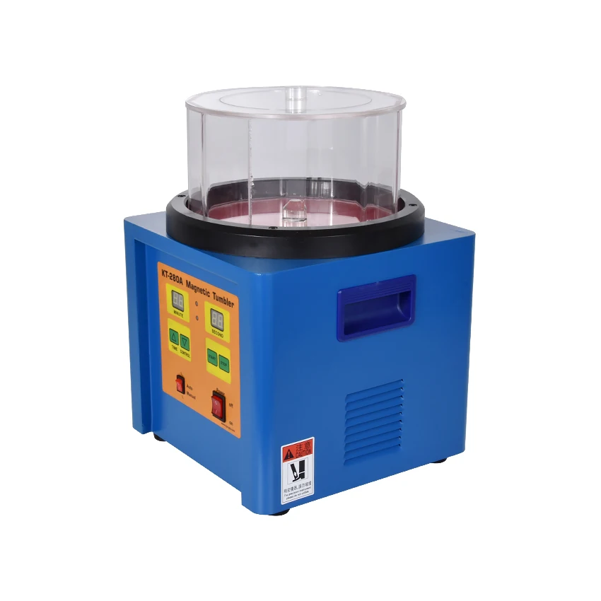 KT-280 Magnetic Tumbler Jewelry Polisher 1100g Ferromagnetic Powerful Magnetic precision parts Polishing Machine 110V/220V