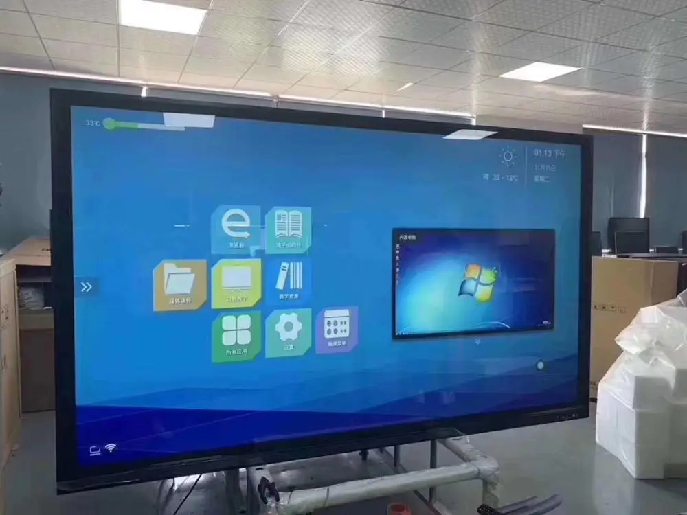 DIY 43 인치 인터랙티브 터치 스크린 lcd 디스플레이, PC 내장