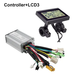 Controlador KT para bicicleta eléctrica, dispositivo de 36V, 250W, 350W, sin escobillas, 6 Mosfet 17A, Kunteng con pantalla KT LCD4 LCD5