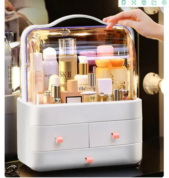 Women Cosmetic Bag for Makeup Suitcase Cosmetic bag Plastic Cosmetic Box Make Up Organizer Box Beauty Cosmetic bags cases