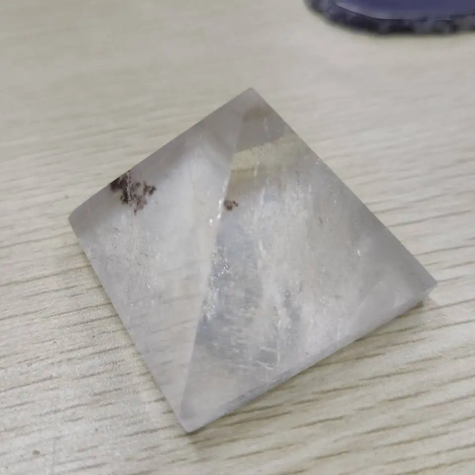 Natural Transparent Quartz Crystal Pyramid Clear Reiki Healing Natural white crystal Pyramid raw stone polishing